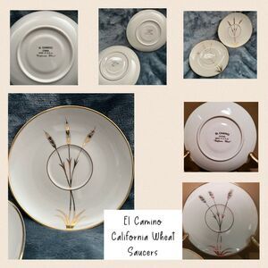 ✨RARE✨ El Camino California Wheat Saucers-AMAZING Condition-ENTIRE Set of 12